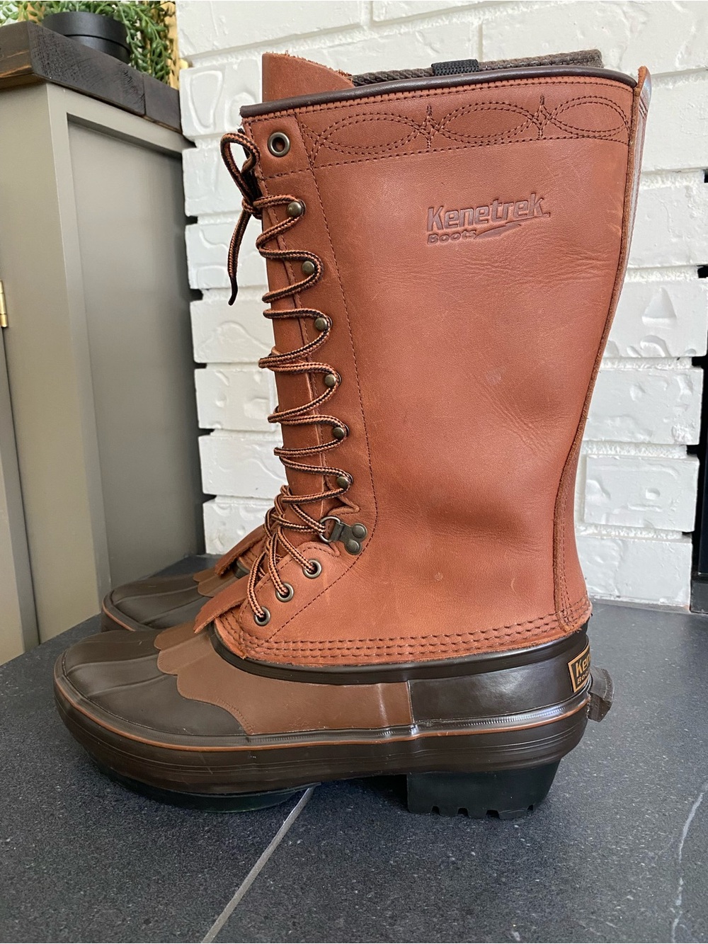 Kenetrek Boots 13" Cowboy Insulated Waterproof Pac Hunting Size 9 Excellent